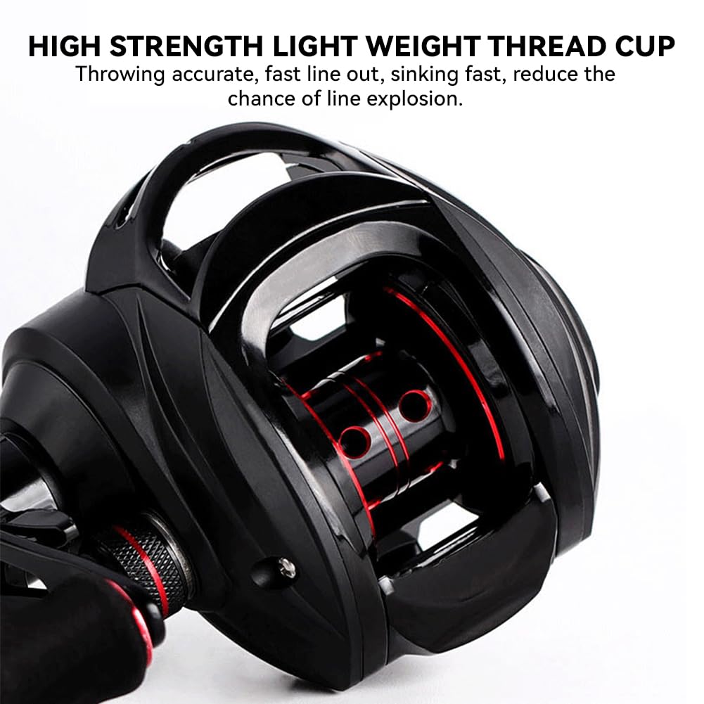 Baitcasting Fishing Reel, 17+1BB Baitcasting Reel, High Speed 7.2:1 Gear  Ratio Low Profile Baitcaster Reel, 8kg Max Drag Metal Body Baitcaster  Fishing Reels w/9-Speed Magnetic Brake Left-Handed : Amazon.ca: Sports &  Outdoors
