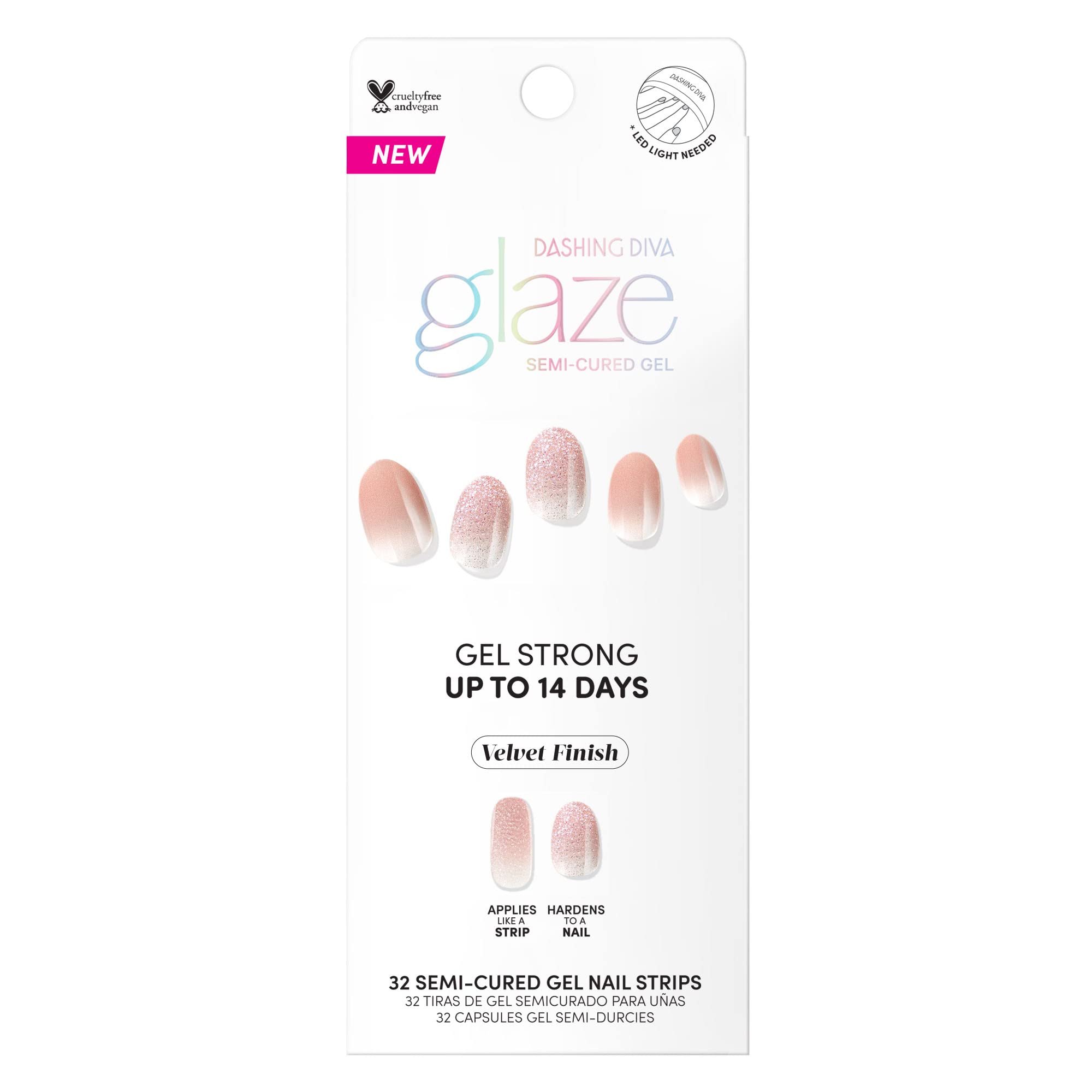 Dashing Diva Glaze Semi-Cured Gel Nail Strips