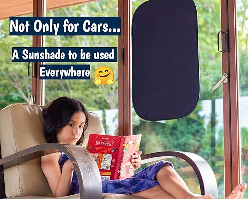 Miniatura 4 de kinder Fluff Parasol para ventana de automóvil (paquete de 4), el único parasol certificado para ventana de automóvil para bebé, probado para