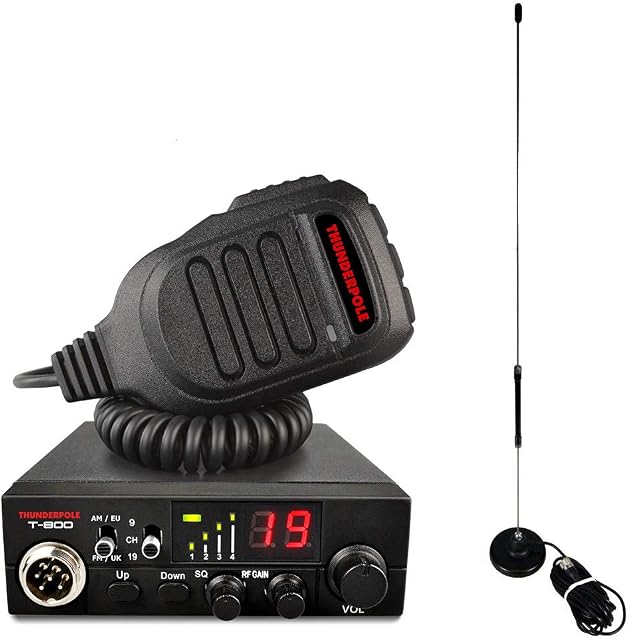 CB Radio Kit | Thunderpole T-800 + Apollo Mag Aerial | 12v AM/FM CB Radio & Antenna Pack