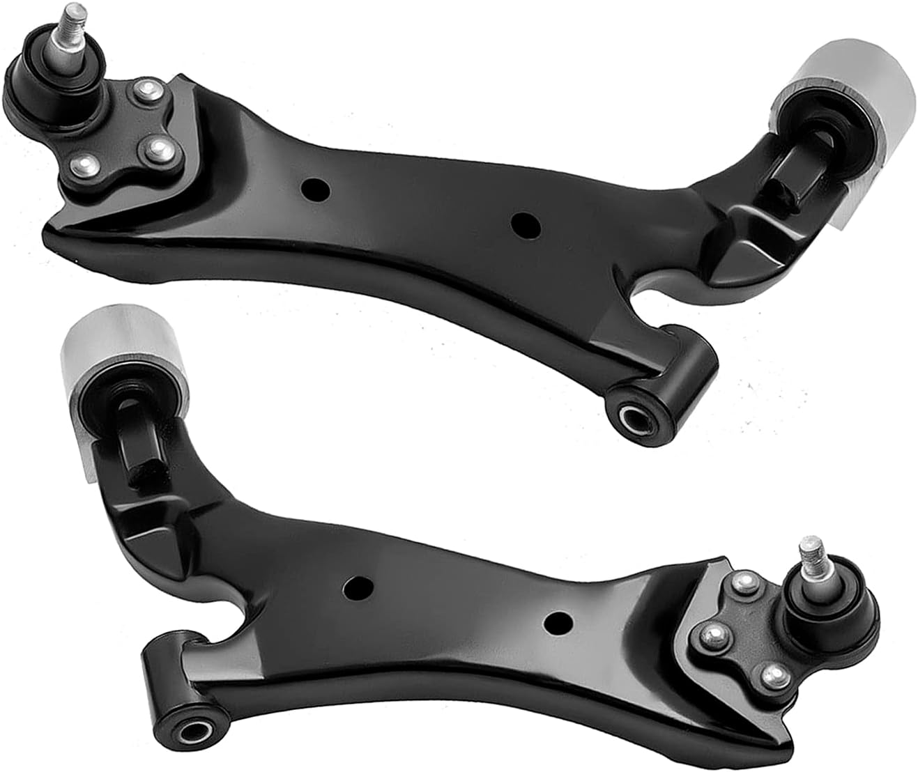 2pc Front Lower Control Arms Tie Rods Kit replacement for 2010-2017 Chevrolet Equinox GMC Terrain