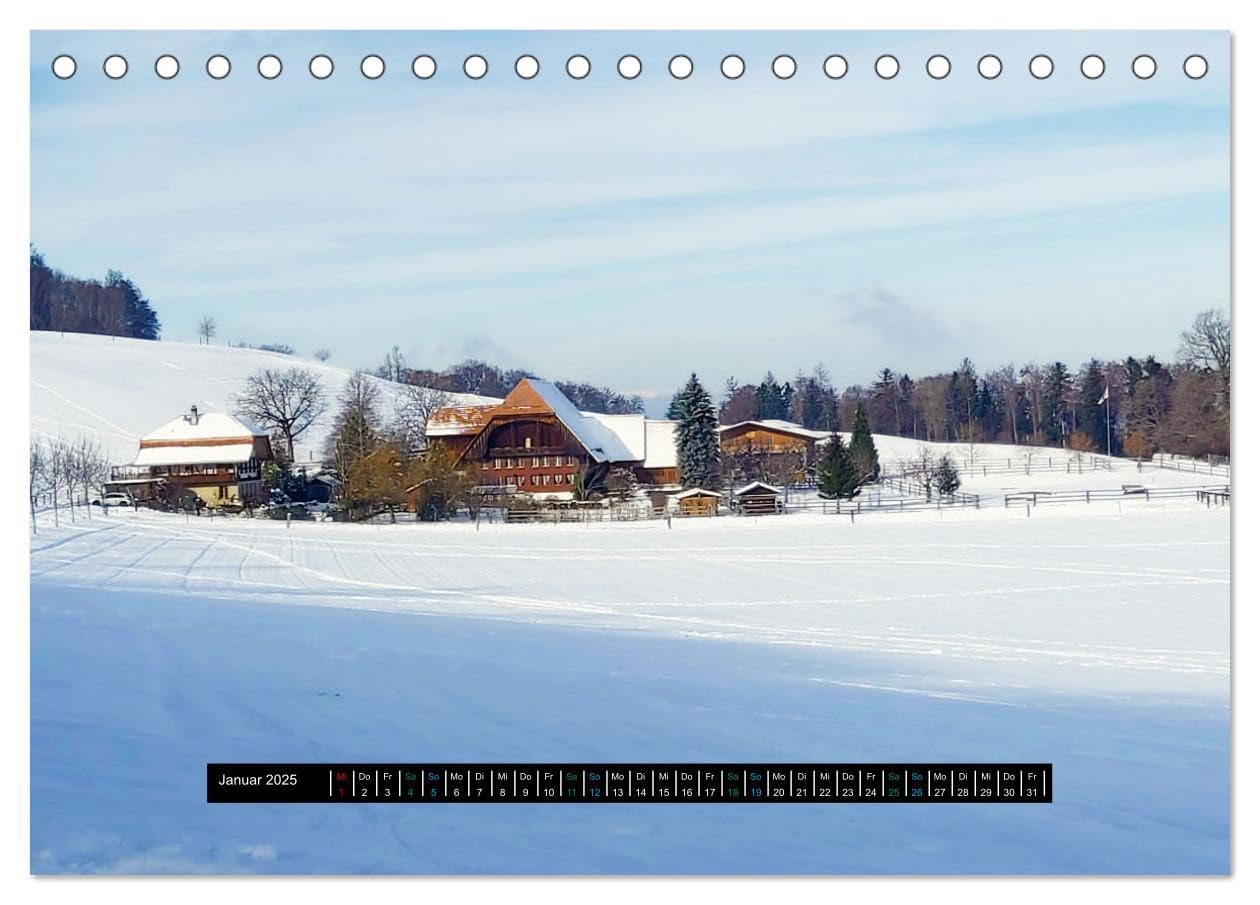 Wandern - Spaziergänge für die Seele Hausberg Gurten/ Bern (Tischkalender 2025 DIN A5 quer), CALVENDO Monatskalender: Raus aus der Stadt, ab ins Grüne (CALVENDO Natur)