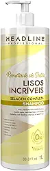 Shampoo Lisos Incríveis - Sela e Alinha os Fios - HEADLINE Resultado de Salão - 1L