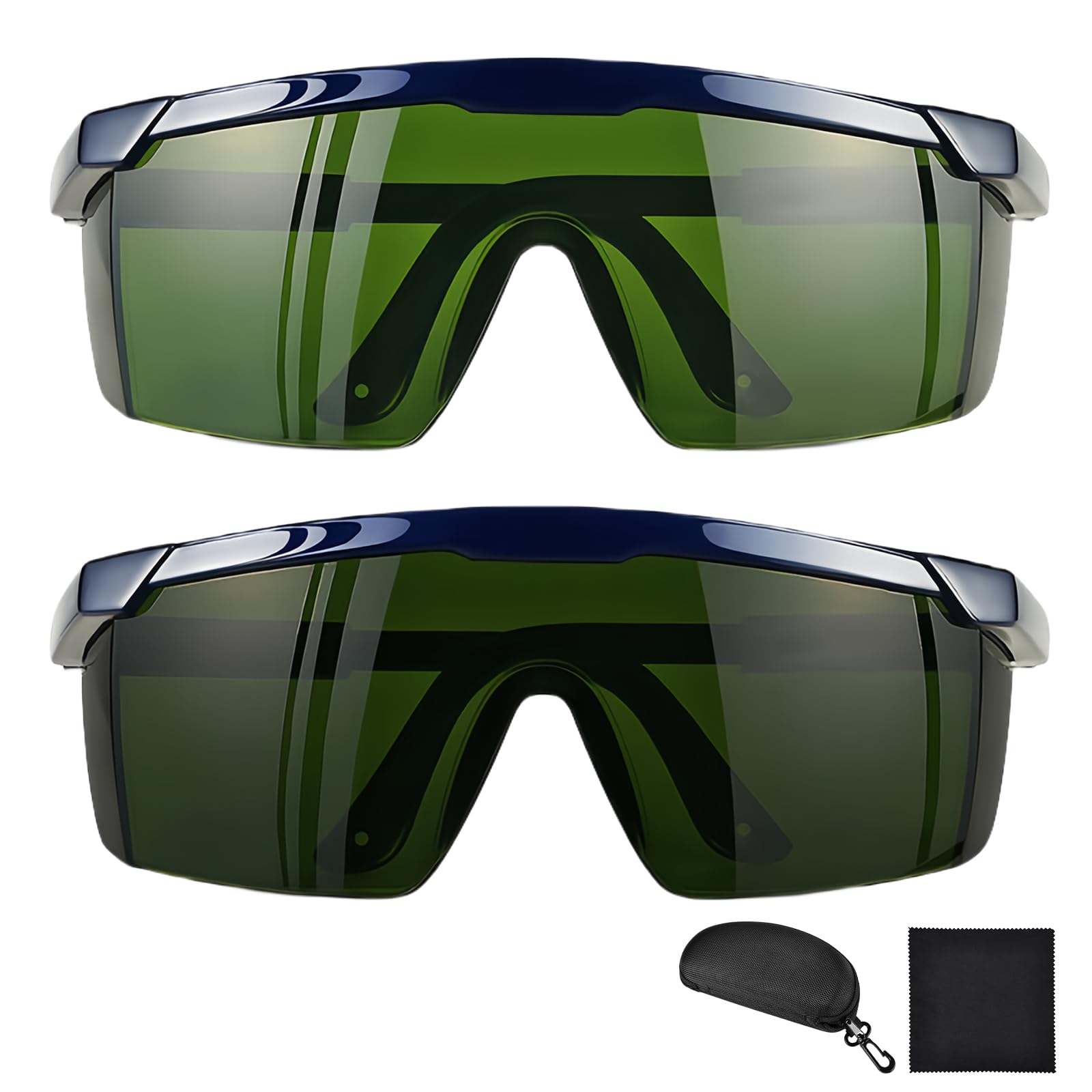2pcs Gafas De Protección Láser, Gafas De Protección Ocular, Gafas De Seguridad Láser Gafas Protección Ocular Láser Ipl 200nm-2000nm Longitud De Onda Gafas De Protección, Para Del Operador(Verde)