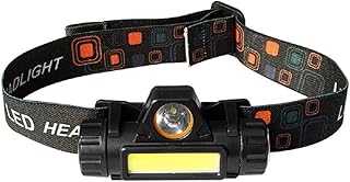 Lilon Lanterna de cabeça, lâmpada LED recarregável por USB, farol à prova d'água com 2 modos e faixa de cabeça ajustável, adequada para corrida, acampamento, caminhada, escalada, pesca, caça