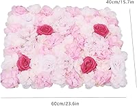 Vista 2 de Paneles de pared de flores artificiales de 16 x 24 pulgadas, tapetes de pared de flores de seda para jardín al aire libre, patio, valla, valla de 4