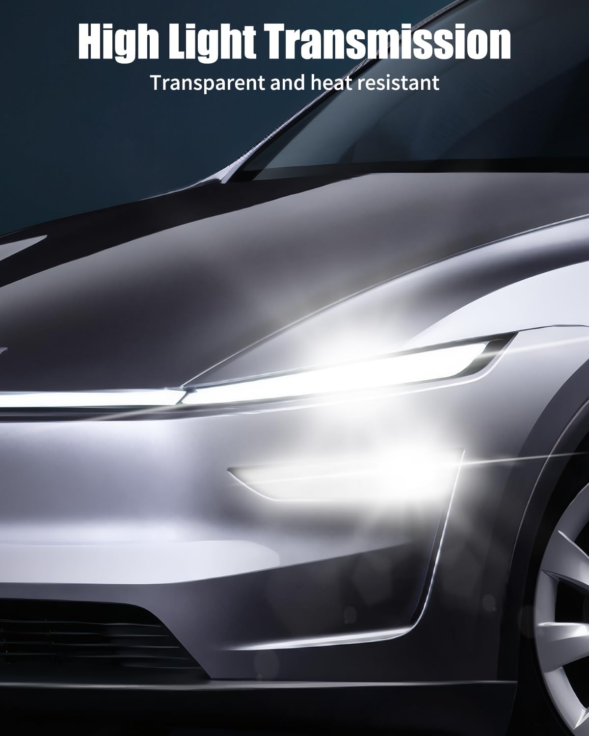 KKTR-CAR Front Headlights Clear Protection Film (TPU) Compatible with Tesla Model Y Juniper,8 Mil Thick Headlamp Overlays Protective Film Model Y Juniper 2025