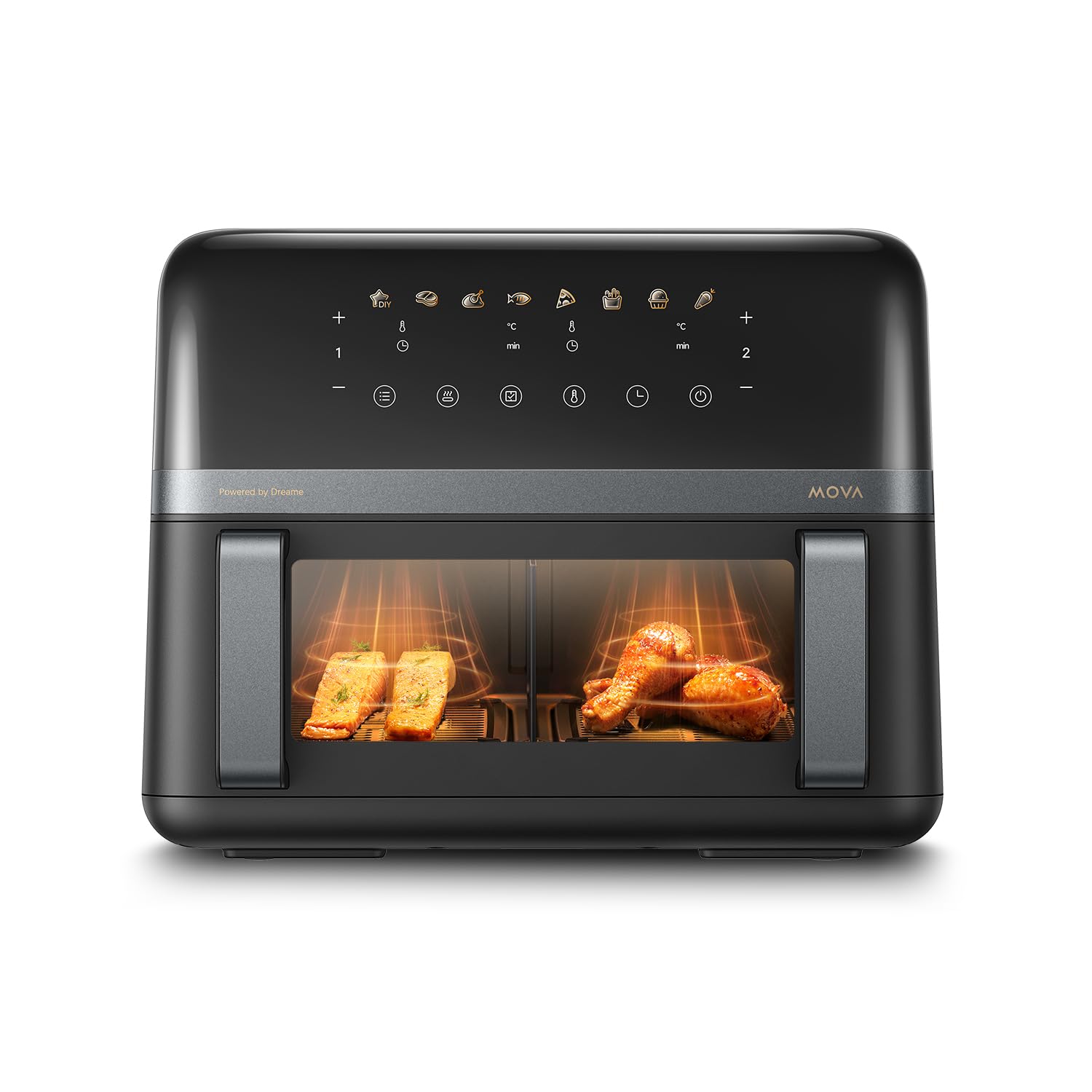MOVA AeroChef FD20 Pro friggitrice ad aria a doppio cestello | Doppio cestello da 9L, SyncFinish, potenza da 2.700 W, temperatura 40°C-230°C, 7 programmi, rivestimento antiaderente