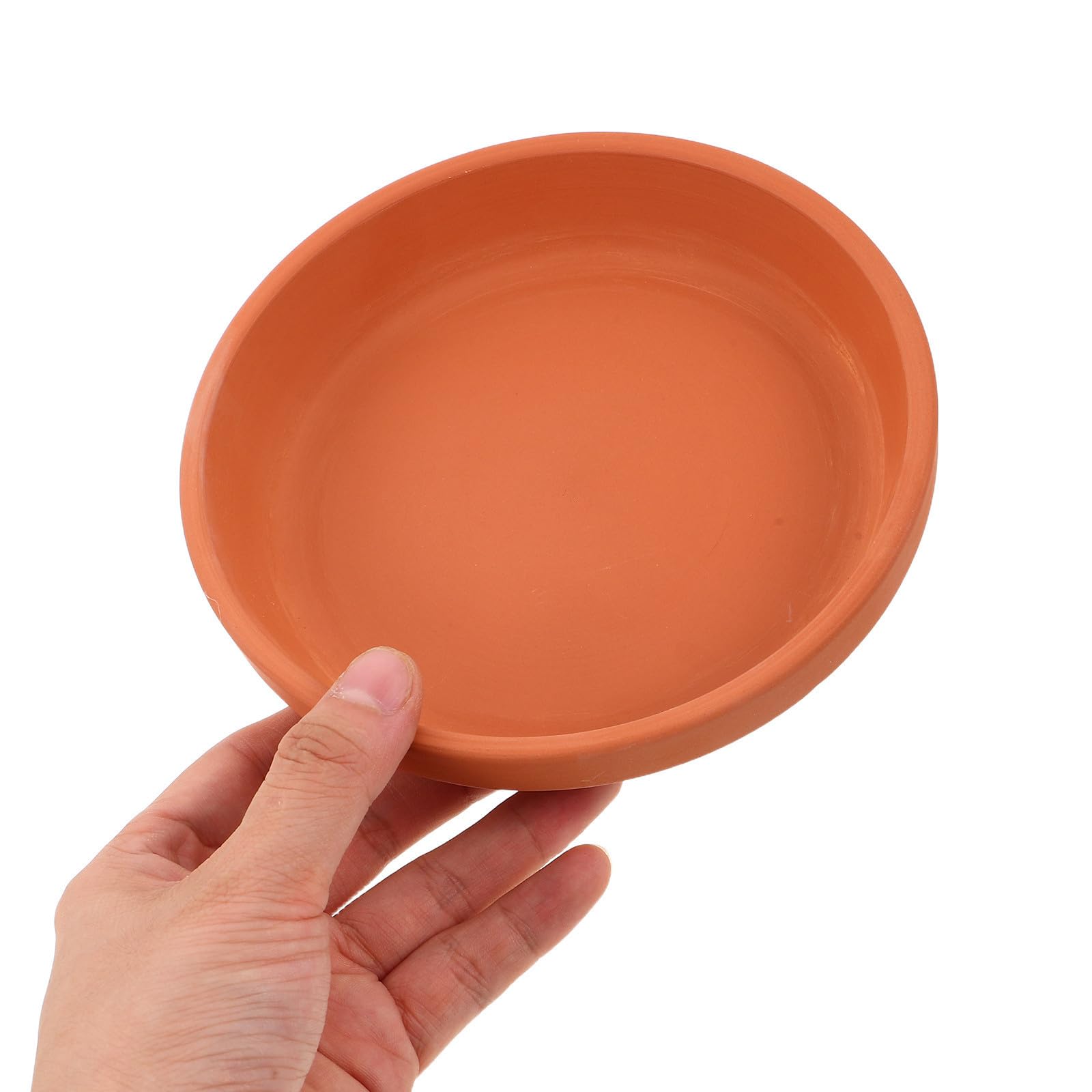 Sottovasi e Materiale Traspirante in Terracotta Rotondi Set da 12 Pezzi Design Stabile a Bordo Basso per Piante da Esterno da Tavolo per Giardino e Balcone