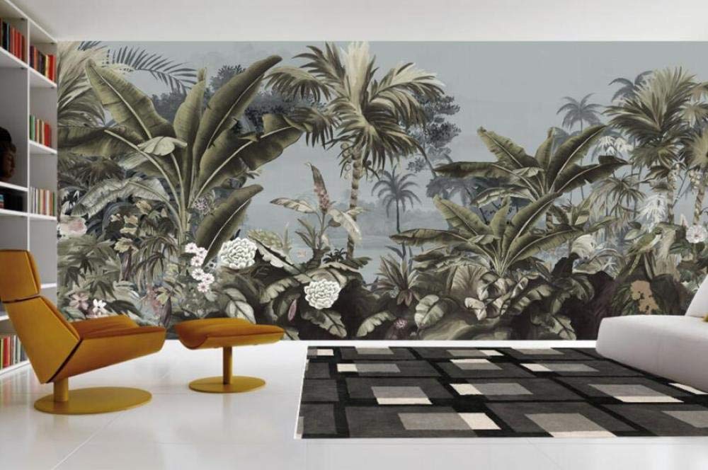 Papier peint photo 3D grand format 350x245 cm motif jungle vintage