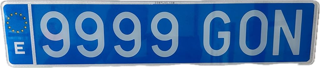 Gonplac Acrylic Number Plate Taxi Blue Approved High Impact Long 52 x 11 CM