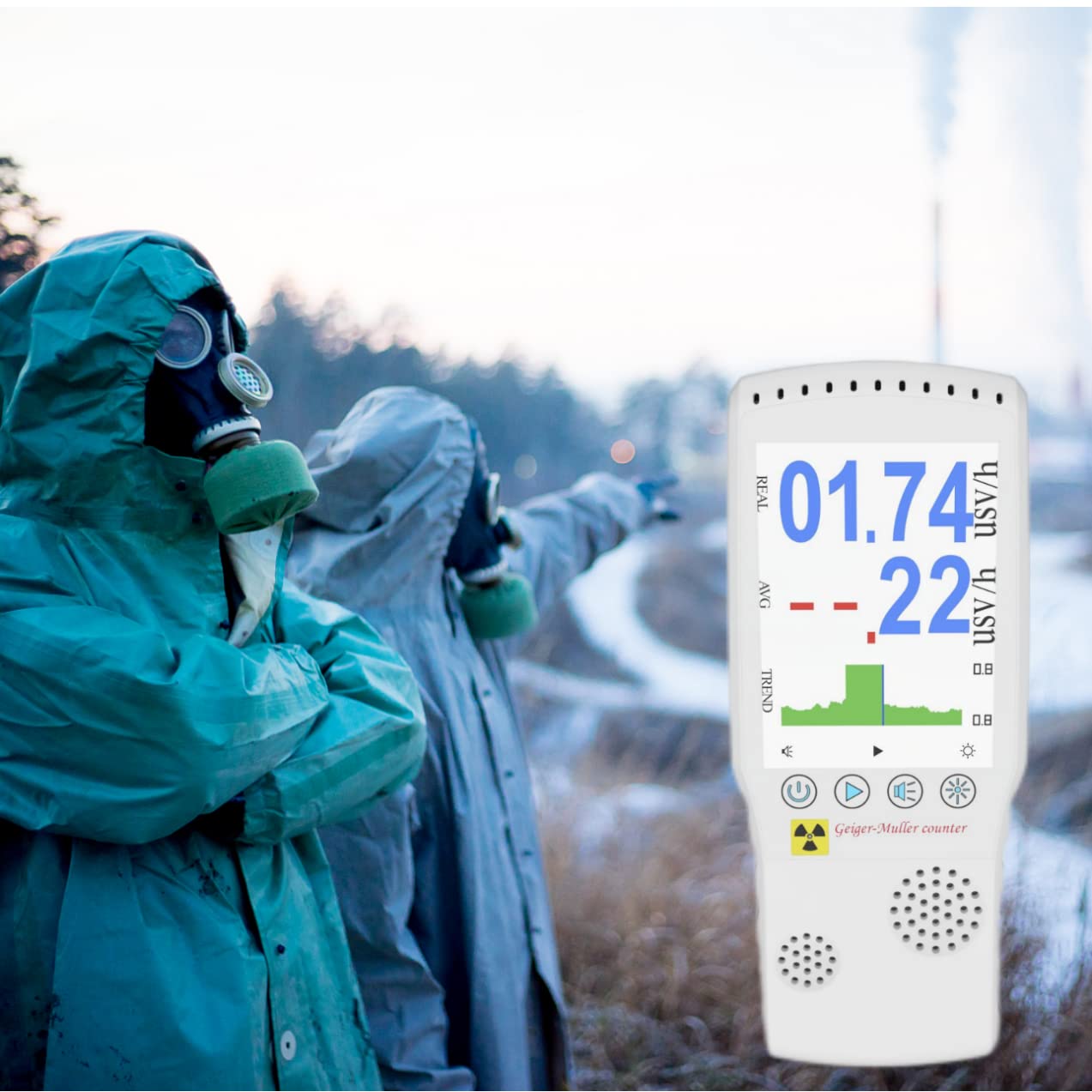 GO-SIMPLIUSE Geiger Counter Nuclear Radiation Detector Nuclear Dosimeter Monitor Portable Radiation 
