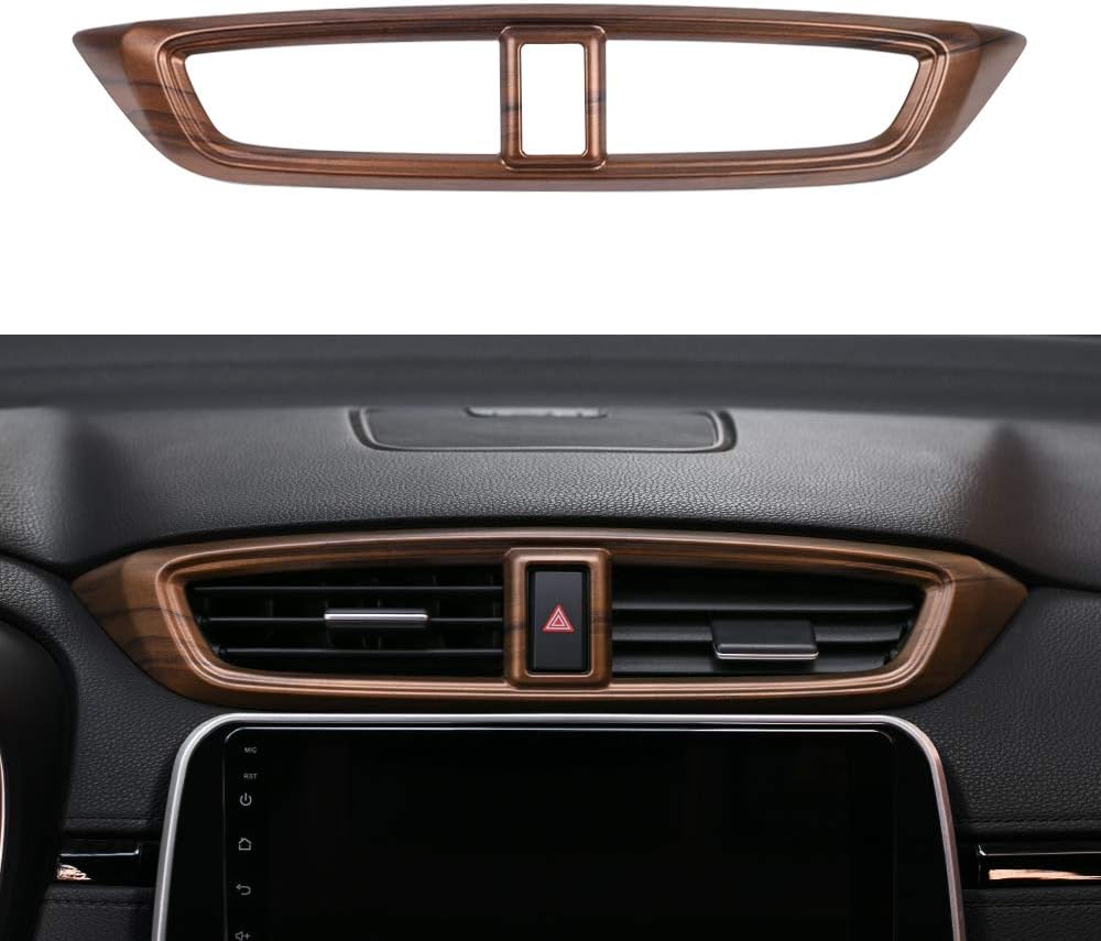 Thenicefor Honda CRV Air Vent Trim Central Consoles Wind Outlet Panel Peach Wood Grain Dashboard Stickers for CR-V 2022 2021 2020 2019 2018 2017 LX, EX, EX-L, Touring, Hybrid