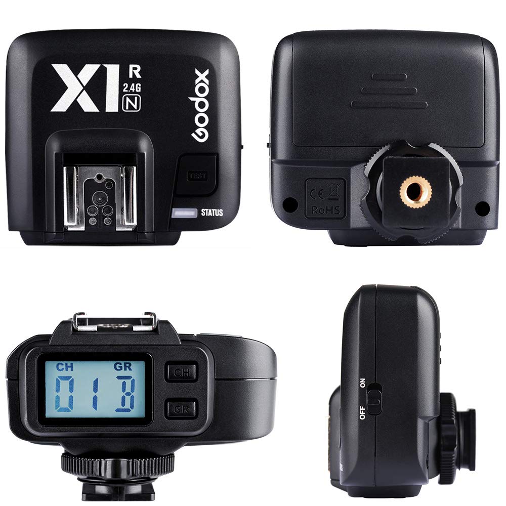 Godox X1R-N 2.4 GHz TTL Receptor de Controlador de Flash inalámbrico para Disparador X1N para Nikon Series Camara (X1R-N Trigger)