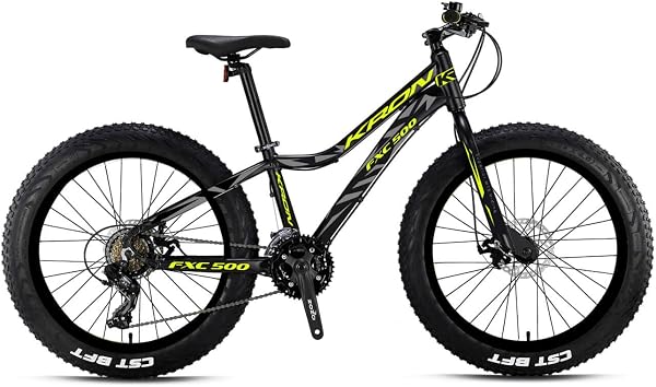 KRON FXC 500-24'' MTB - 13'' - 21 Vites - M.DISC - Mat Siyah-Neon Sarı/Gri