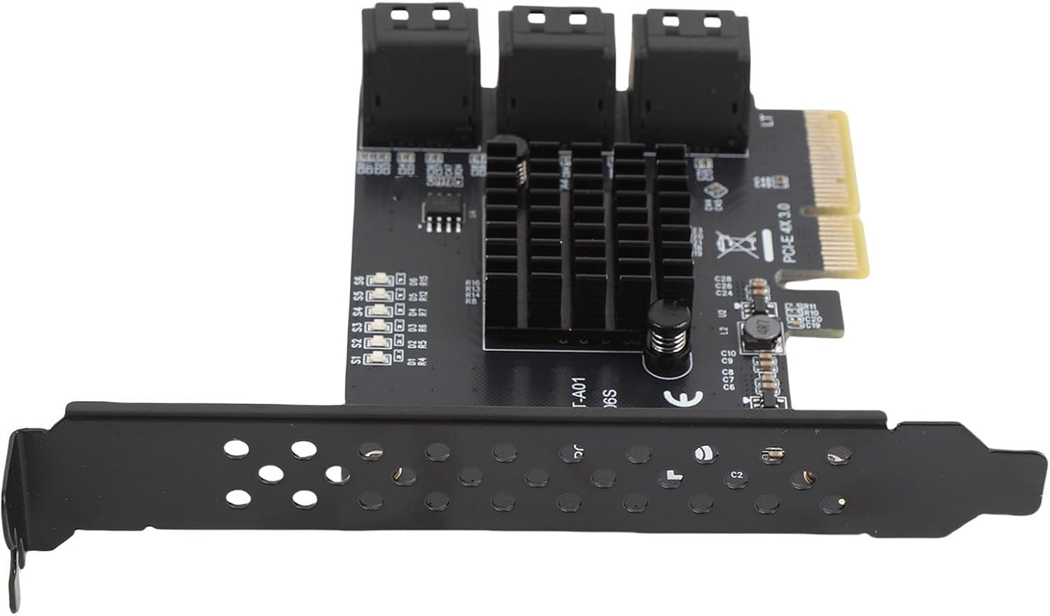 PCIe to Serial ATA3.0 Extension Card, Almost 6 PCIe Extension Card for Work