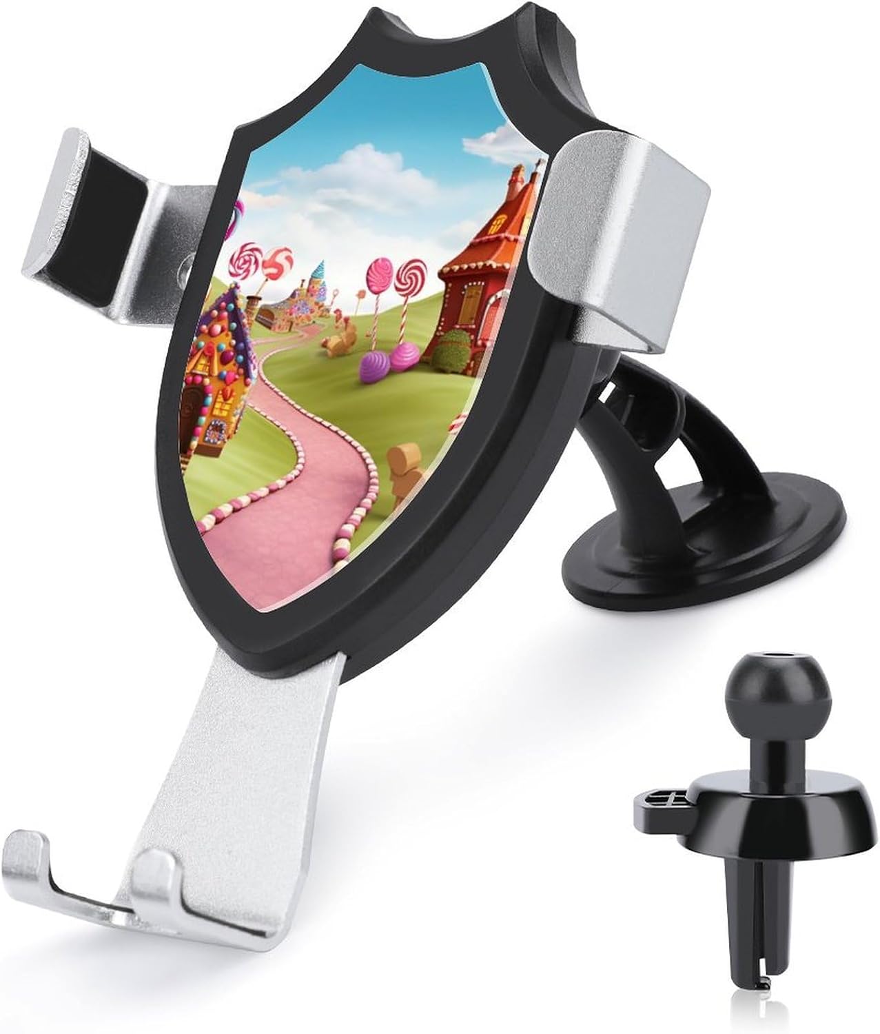 Portable Car Phone Holder Mount with Suction, Ventilation Clip