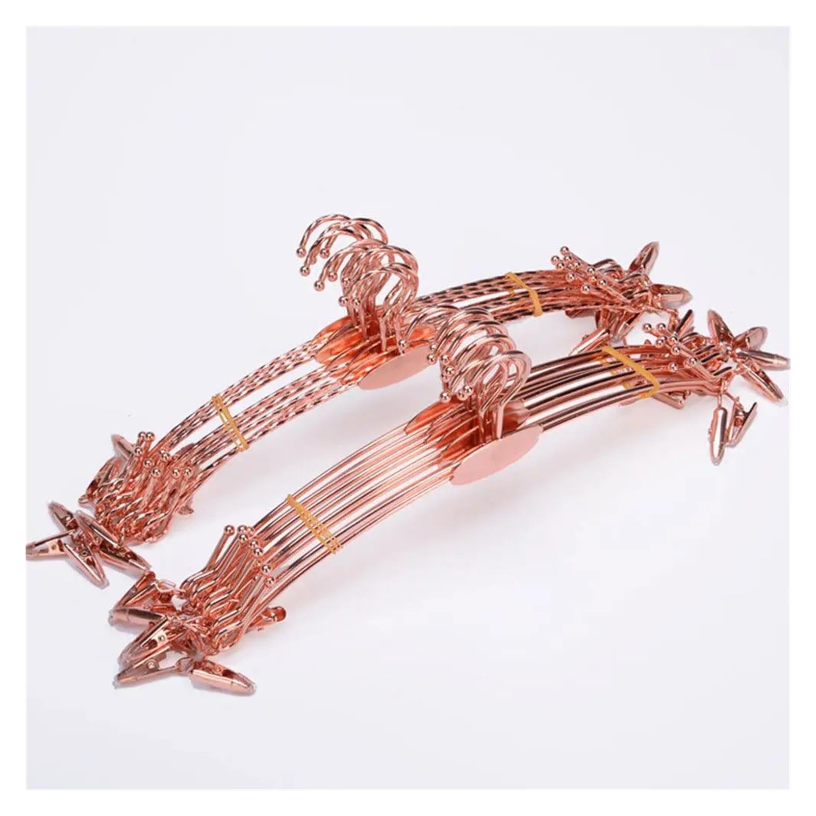 10 Stück rotgoldene, verdickte Unterwäsche-Kleiderbügel-Clips, multifunktionale Kleiderbügel for BHS, Hosen, Dessous, Waschküche, Zuhause
