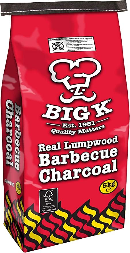 Big K Lumpwood Charcoal Authentic Barbecue Taste Ideal For Outdoor  Barbeque Grill or Camping BBQs 5kg