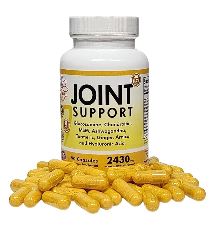 Main Products - Suplemento articular - Glucosamina, condroitina, MSM, ácido hialurônico, ashwagandha, cúrcuma, gengibre e arnica - 2430 mg - 90 cápsulas