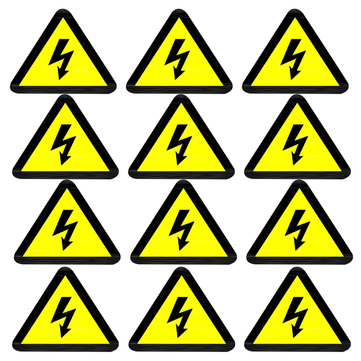 GLEAVI Autocollants Jaunes Adhésifs pour Panneaux et Boîtes Électriques Lot de 15 D'avertissement de Chocs Électriques pour Usines et Sites Industriels