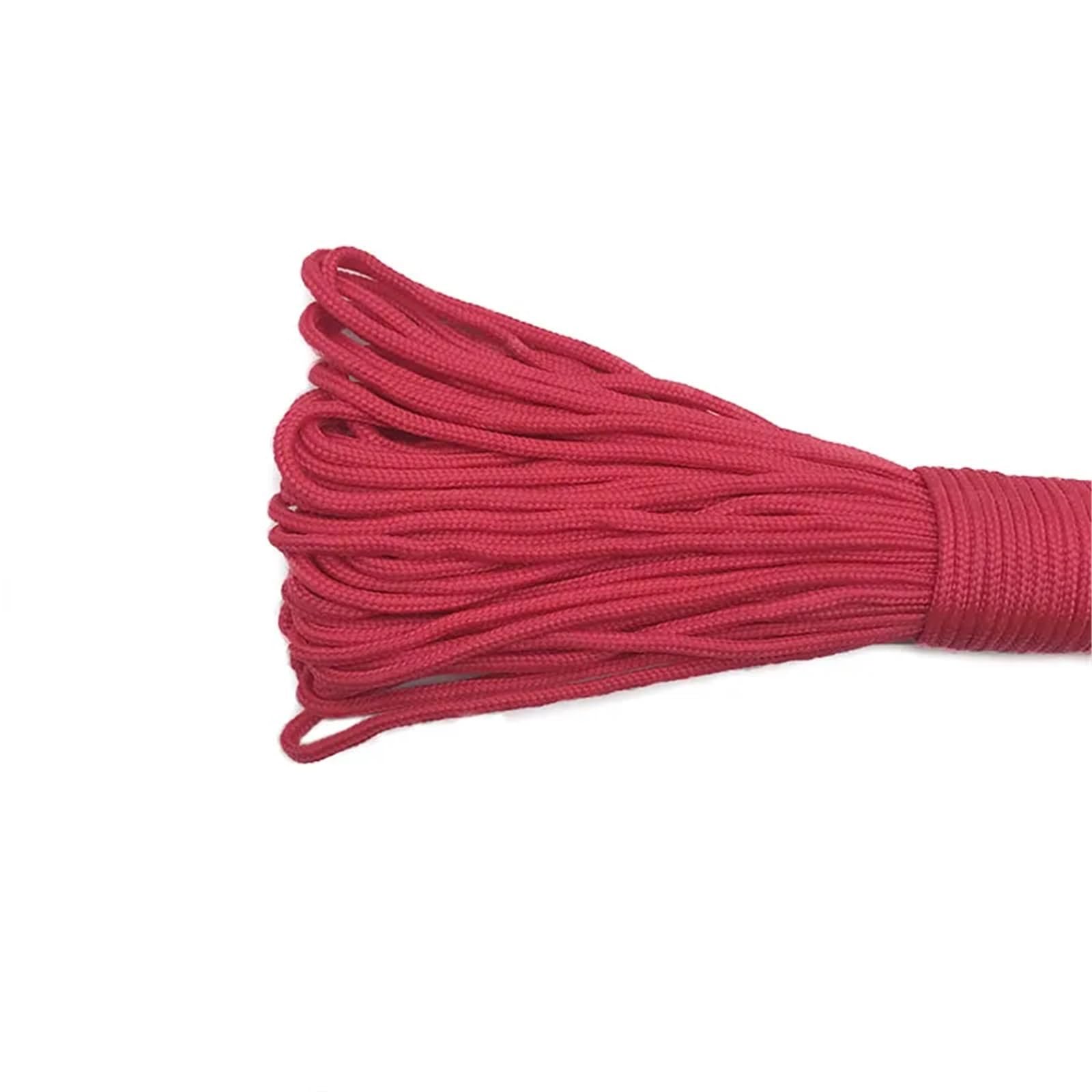 Paracord, 100M średnica 2mm rdzenie z jednym stojakiem do przetrwania lina spadochronowa smycz Camping wspinaczkowa piesze wycieczki tworzenie biżuterii (czerwony, 100FT)