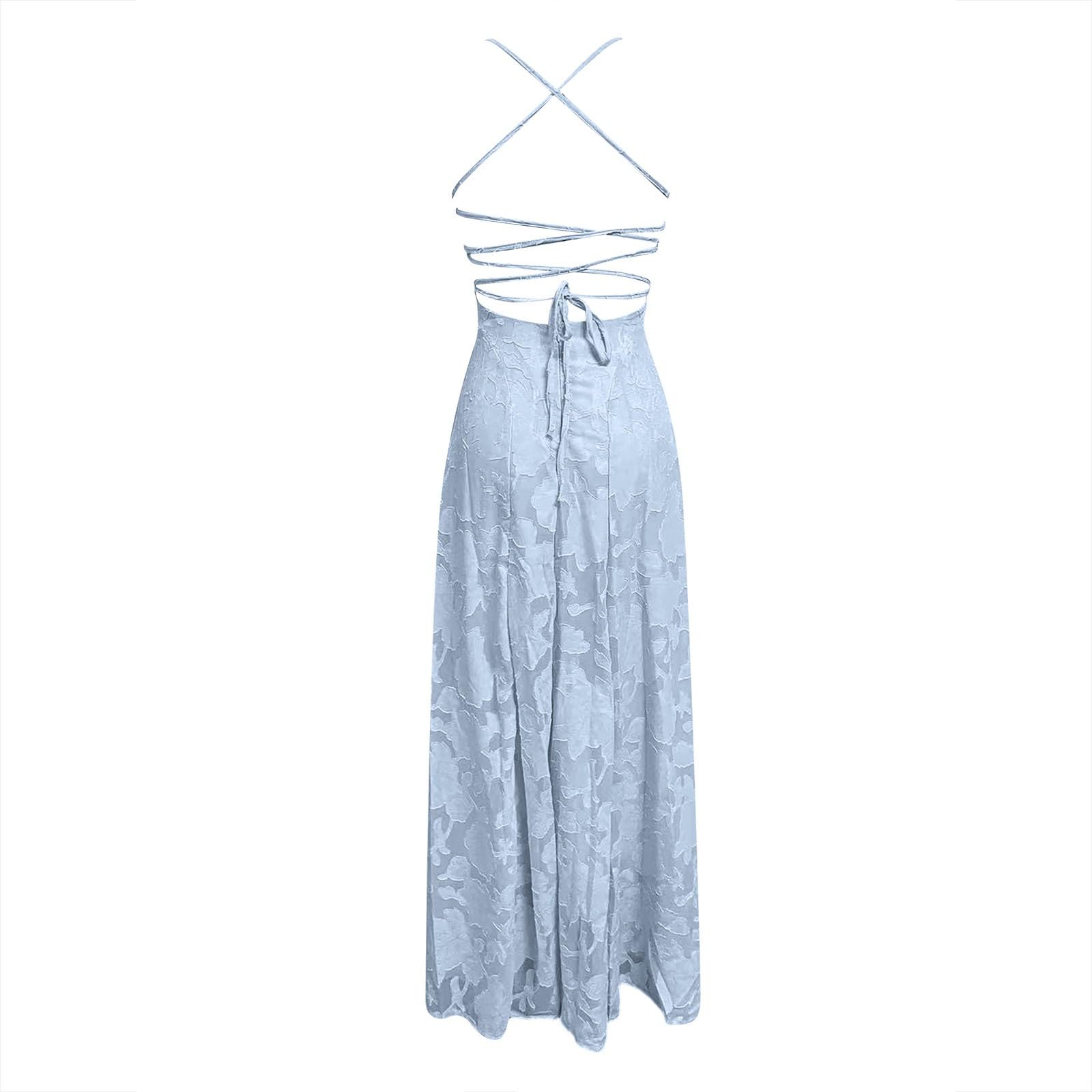 Genérico Elegante Vestido Formal Femenino con Tirantes y Abertura Lateral Ideal para nocturnas diseño Liso y Sencillo para Uso Diario u Oficina