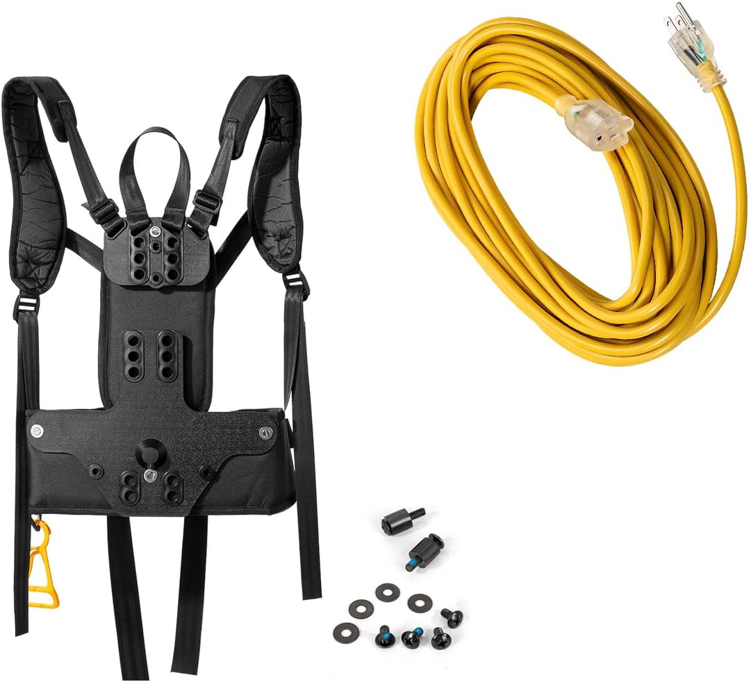 50ft 101678 Extension Cord & 103166 Backplate Harness System Complete Replacement Parts for ProTeam Backpack Vacuum