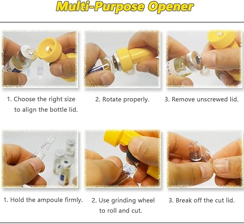 Miniatura 5 de SunMelt Abridor de botellas de ampolla, cortador de enfermería de doble cabeza, suministros de operación para laboratorio de ciencias, clínica,