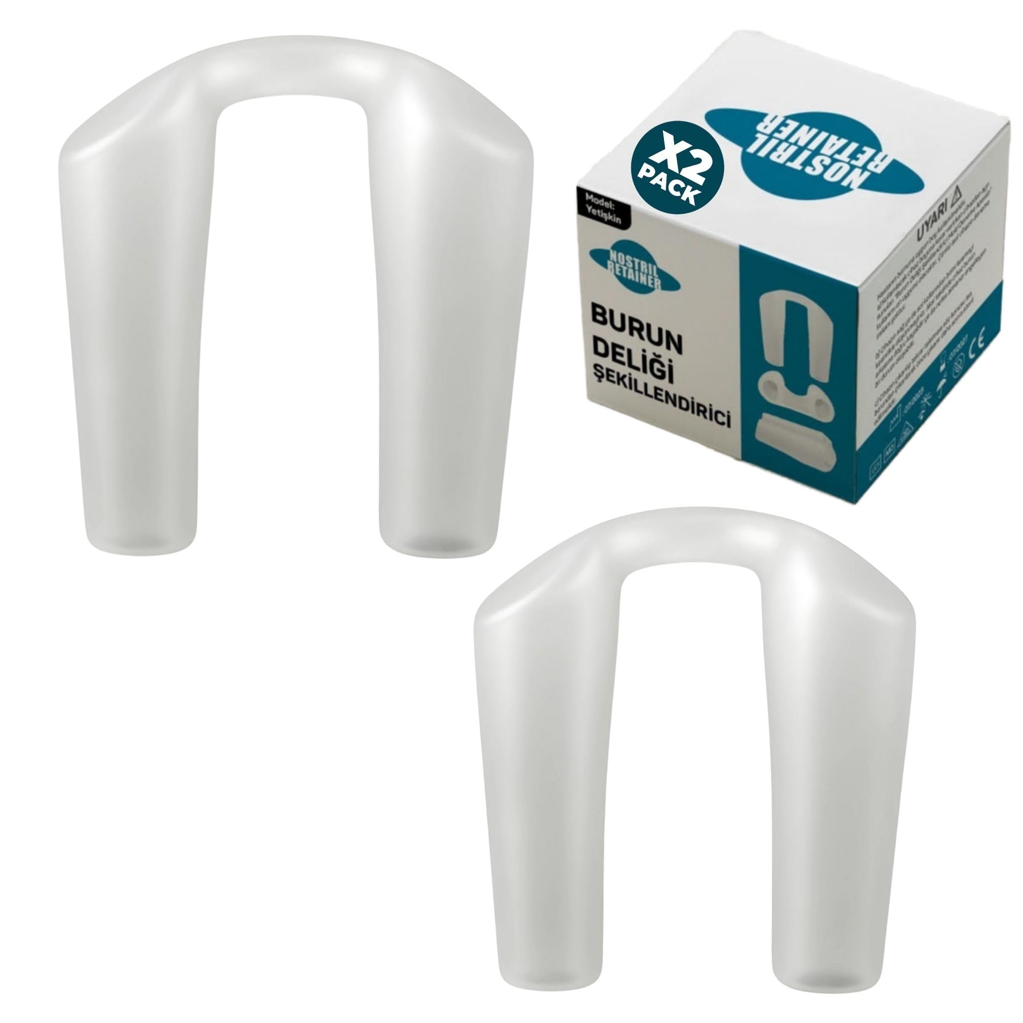 Photo 1 of Silicone Nostril Retainer (2 Pack – Different Sizes) | Nostril Retainer for Rhinoplasty | Nose Retainer for Surgery | 100% High-Grade Silicone | Nasal Retainer (6 & 7)