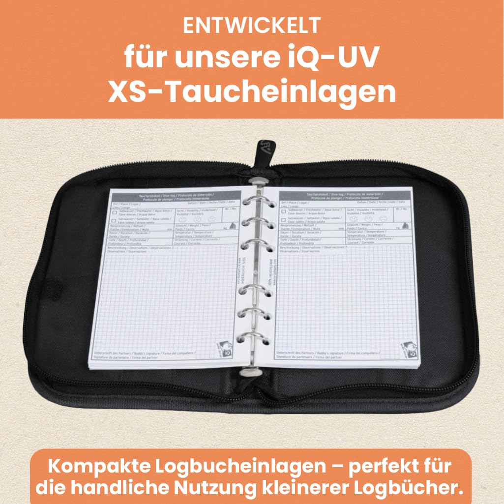 iQ-Company – Logbuch für Tauchen – Robustes Dive Log mit Einlagen – Praktisches Tauch Logbuch – ideales Tauchzubehör für Unterwasser-Abenteuer