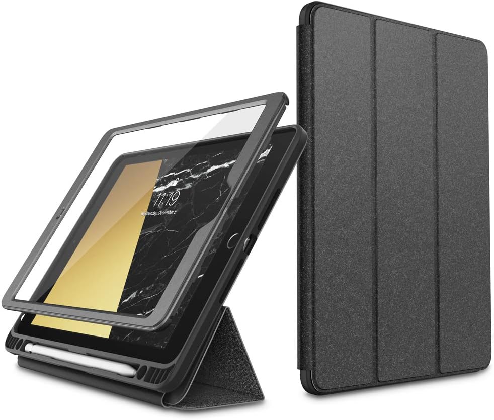 i-Blason Cosmo Case for New iPad 8th/7th Generation, iPad 10.2 2020 2019 Case, Full-Body Trifold with Built-in Screen Protector Protective Smart Cover with Auto Sleep/Wake & Pencil Holder (Marble)
