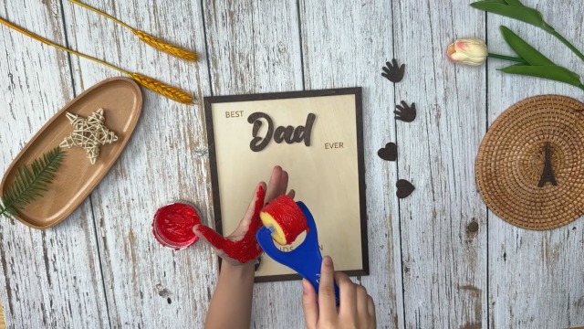 Regalo Día del Padre madera personalizada 10 pulgadas miniatura 7