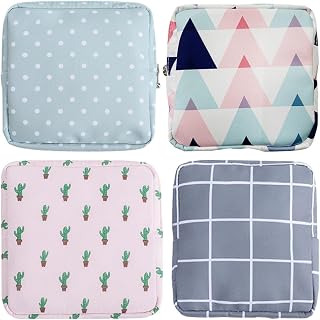 Healifty 4pcs Napkin Storage Bag Feminine Menstruation Pad Holder Menstrual Pad Pouches Portable Tampons Purse for Girls