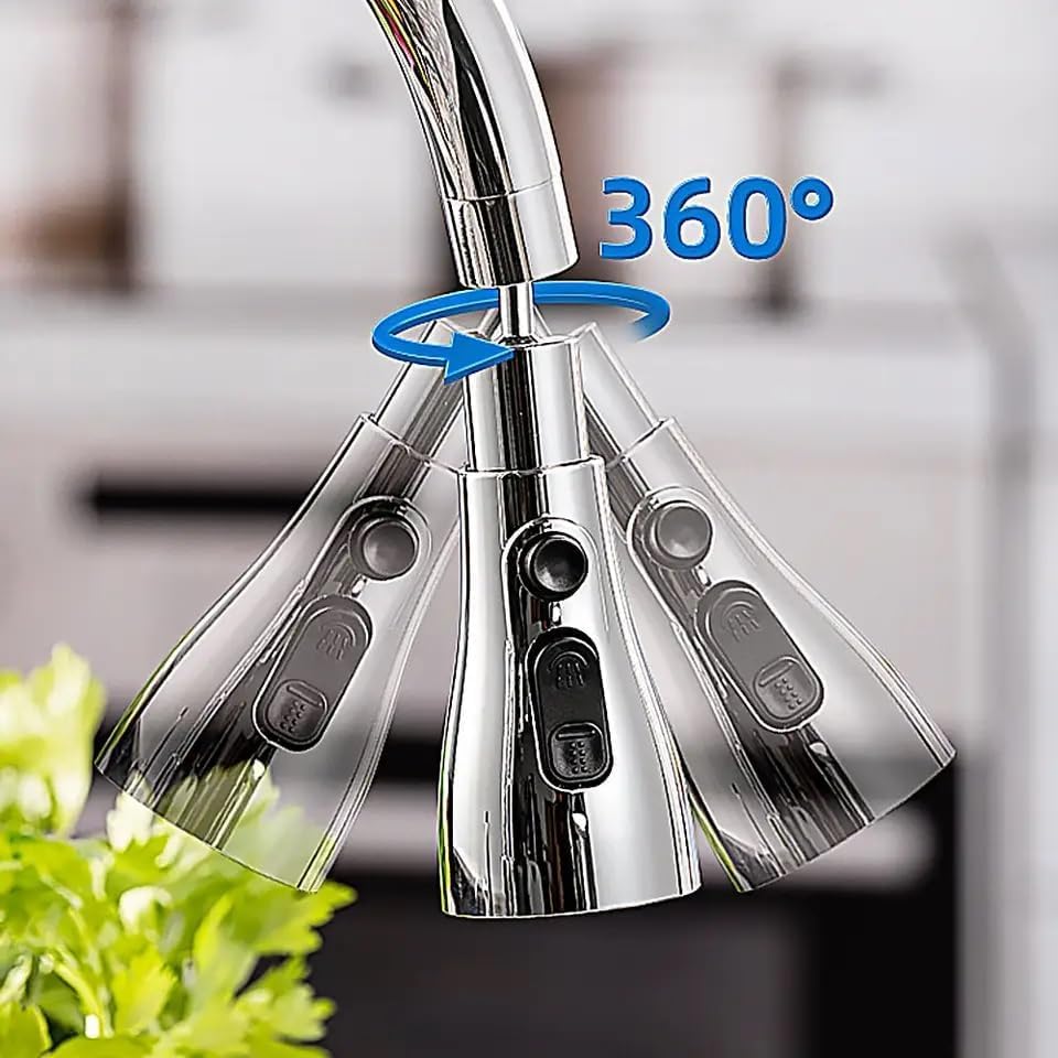 Image of TEKCOOL Tap Extender for Kitchen Sink, Flexible Faucet with Tap Extension for Convenient Use Upgrade Your Kitchen Sink with Flexible Tap for Easy Access inch