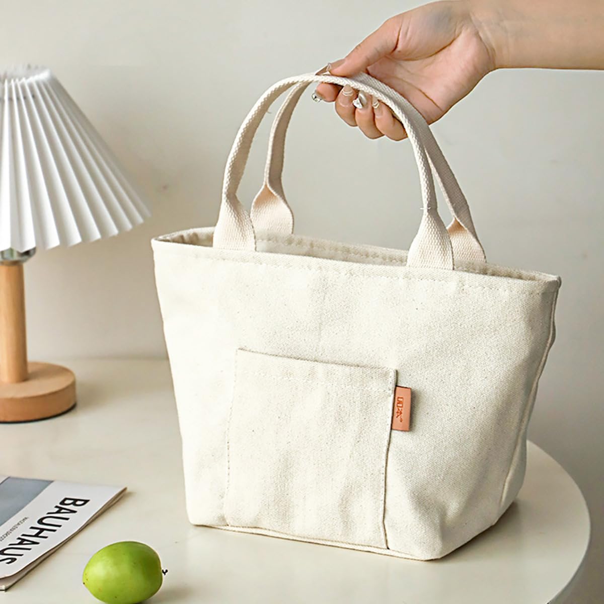 HOMDOWUP Women Lunch Tote, Reusable Lunch Bag for Men Adult