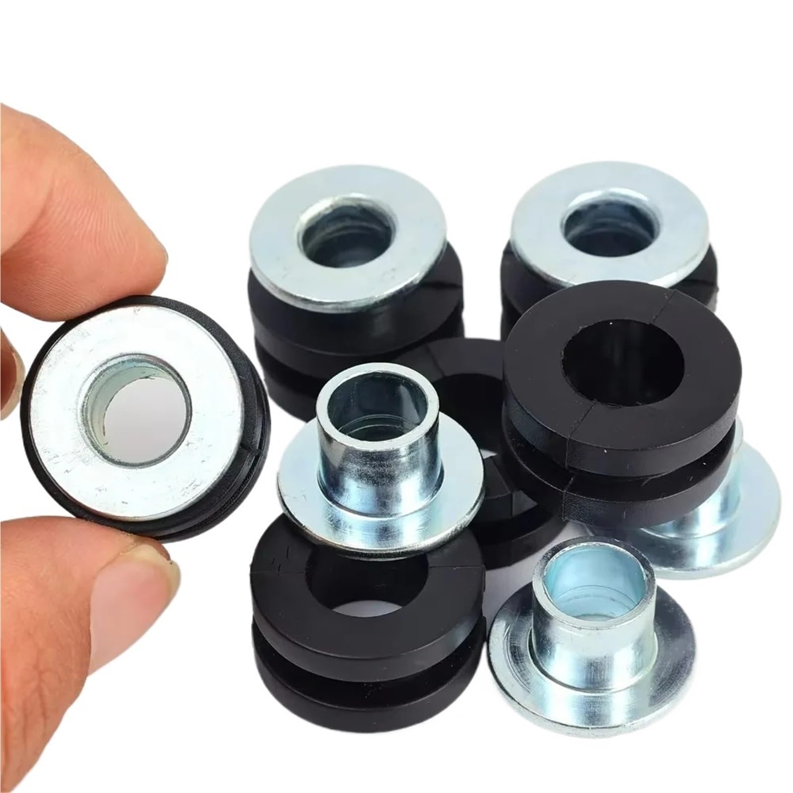 Motorcycle Rubber Grommets Kit Motorcycle Rubber Buffer Washer Vibration Damping Leak-Proof Fairing Bolt Grommet Replacement Wear Part(8Set)