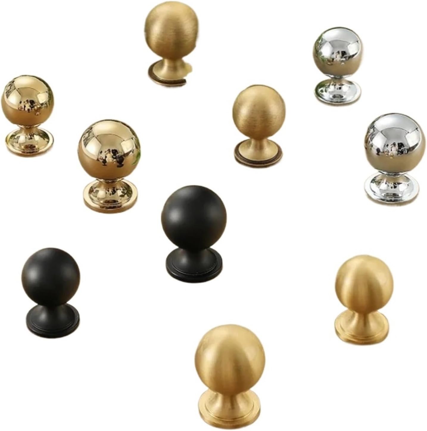 Dresser Knobs 6pcs Furniture Handles Knobs and Handles for Drawers Dresser Bathroom Furniture Cabinet Pulls(Bronze-Big)