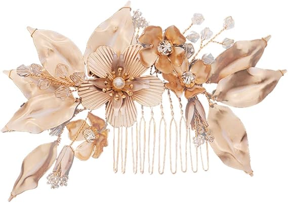 Amazon Co Jp Kesyoo ヘッドドレス ウェディング かんざしパール 髪飾り ジュエリー ピン コーム 髪留め ヘアアクセサリー 結婚式 大人 おしゃれ 小枝 ゴールド パール 花 かんざし 花嫁 浴衣着物 和装小物 披露宴 成人式 卒業式 ビューティー