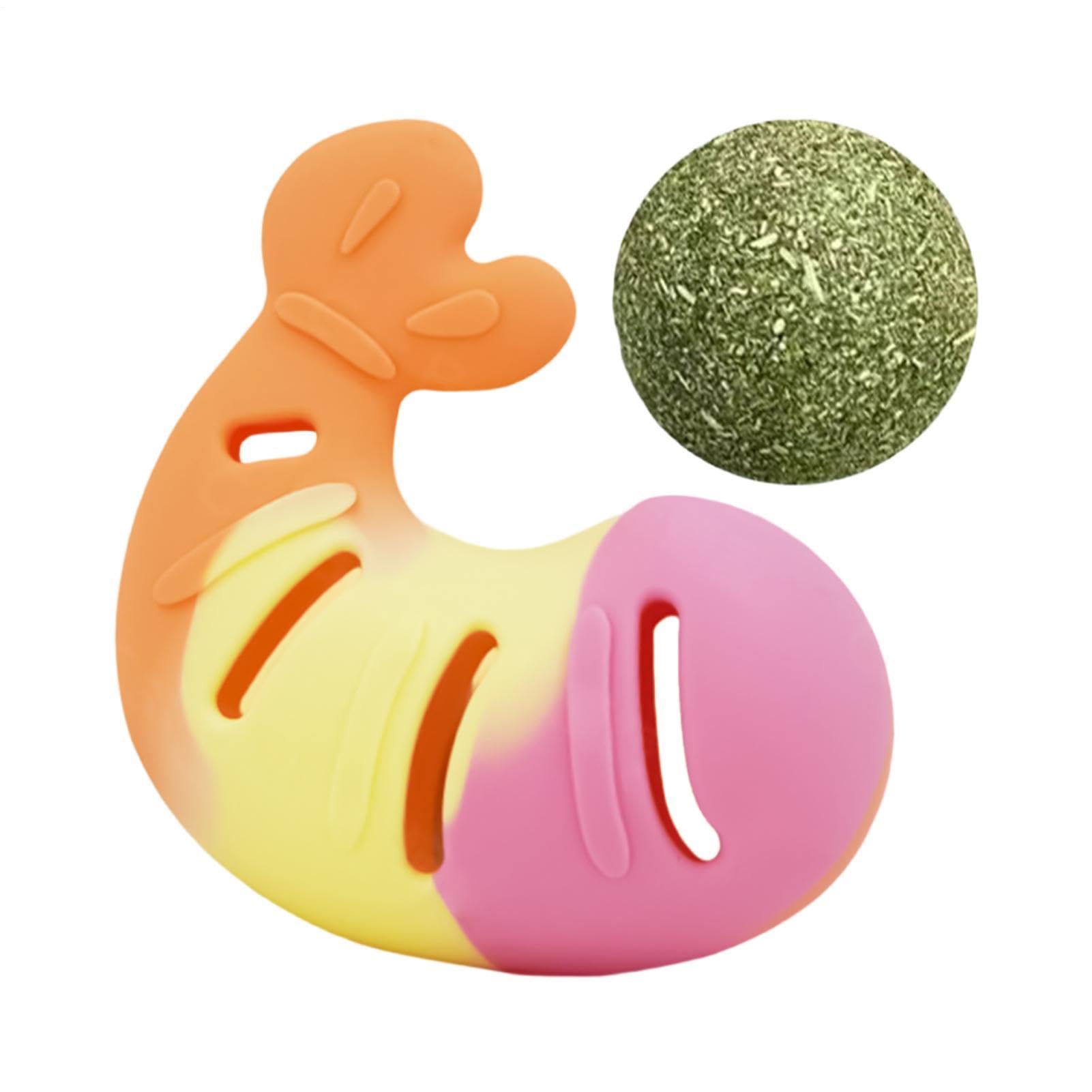 Kitten Play Toy - Shrimp Shape Chew, Stress Relief with Catnip Fun, Aid, Interactive Toy, Cat Entertainment for Indoor Outdoor Home Apartment Birthday Holiday Daily Activity at Living Room