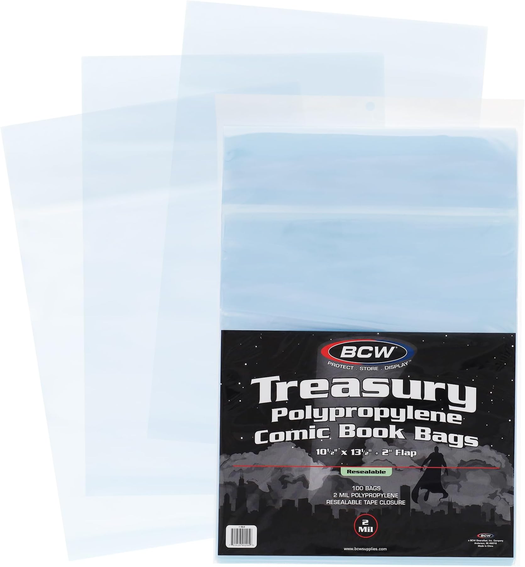 1-TB-R Resealable Treasury Comic Book Cover Bags