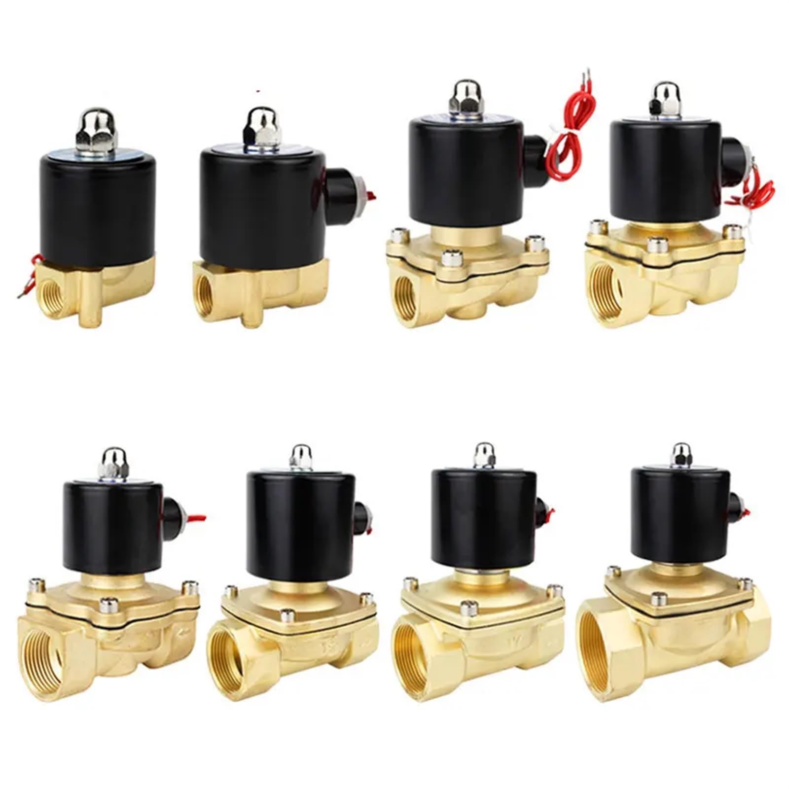 Válvula solenoide eléctrica de 1/4", 3/8", 1/2", 3/4", 1", 1-1/2" BSP Hembra, 12 V, 24 V, 110 V, 220 V, Normalmente Cerrada for Agua, Aceite y Aire.(BSPP FEMALE-DC12V)
