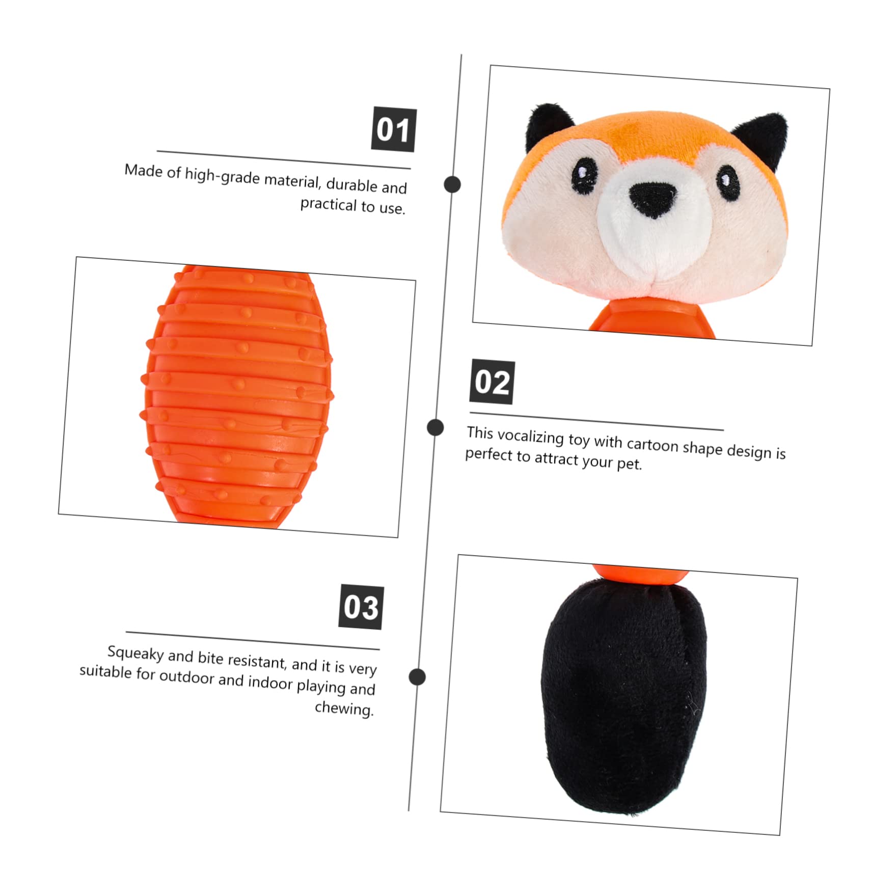 Kisangel 4piezas Juguete Interactivo para Perros Peluche Chirriante De Molar y Diseño De Juguete para Mascotas De Alta Durabilidad y Entretenimiento para Perros Pequeños y Medianos