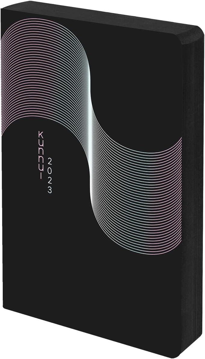 Agenda January 2023 December 2023 - Bonded Leather - Day Page - Size 15 x 21 (A5) - Bilingual: Spanish - English - Dark Twist