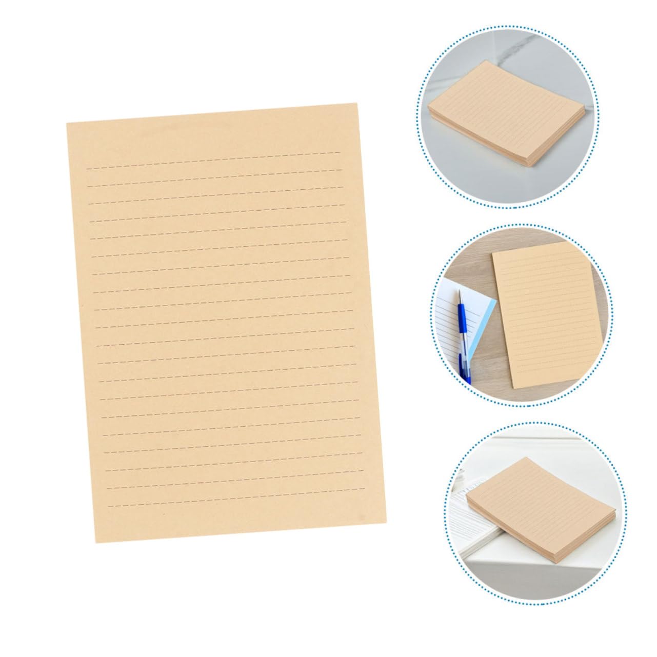 Vintage Schreibpapier 200 Stück A5 aus Kraftpapier Liniert