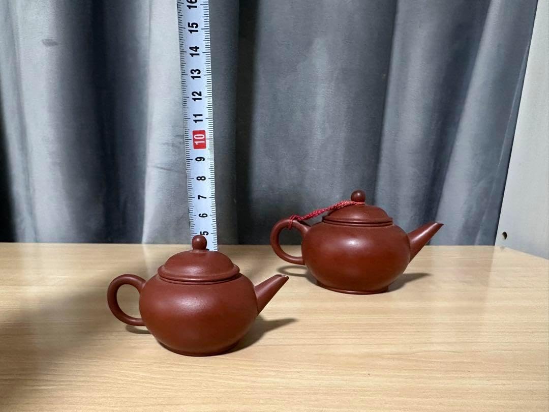 ⑭備前焼 宝瓶 登り窯 柘榴 ザクロ 4角 手びねり 急須 桐箱. Y