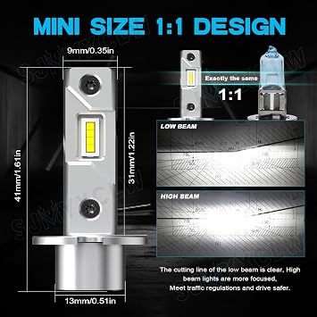 H3 Fog Bulb with Daytime Running Lights Canbus Ready,Plug-n-Play