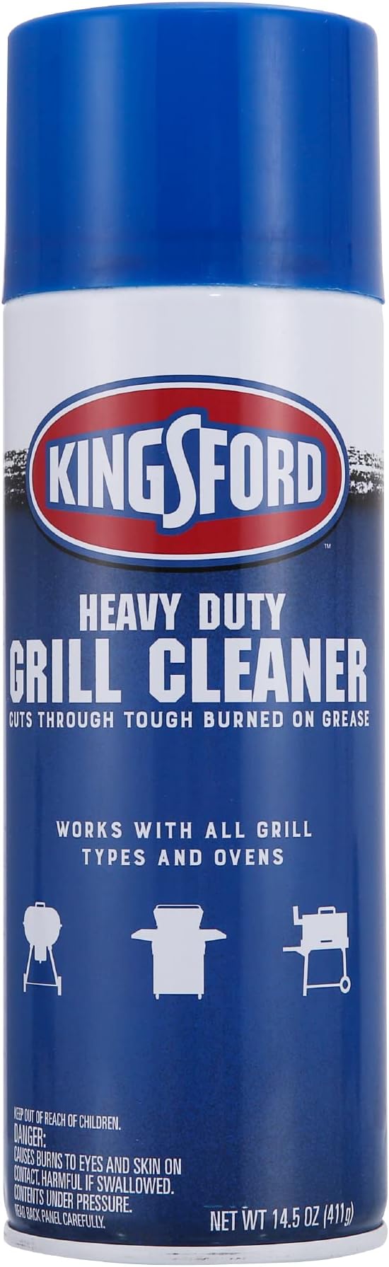 Heavy Duty Foaming Grill Cleaner Spray, BBQ Degreaser for Charcoal & Gas Grills, Cuts Grease, Burnt-On Food & Grime, Easy Spray-On Foam for Grill Grates & Surfaces, Aerosol Can, 14.5 Oz