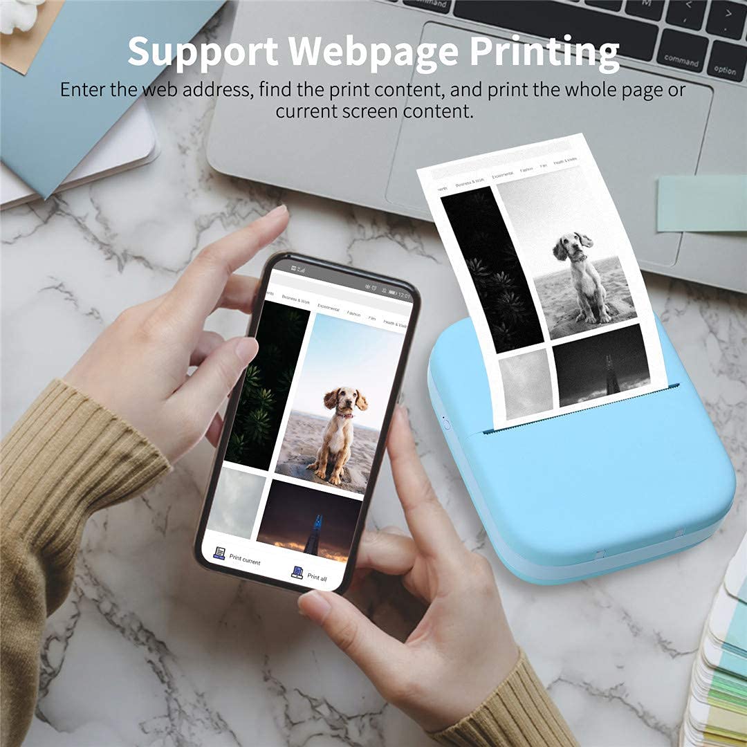 T02 Mini Drucker Tragbarer Thermodrucker für Smartphone