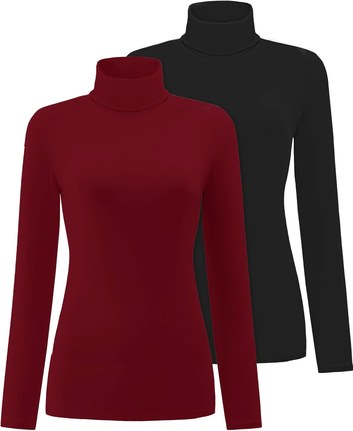 Womens Long Sleeve Turtleneck T-Shirts Mock Neck Underwear Fall Winter Fashion Base Layer Casual Lightweight Soft Tops